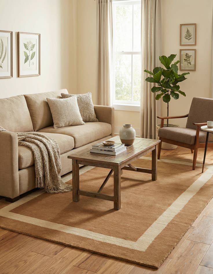 Detail image of  4' 1 x 6' 1 Jill Zarin Border Wool Rug