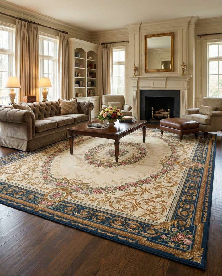10' x 14' Easy-Clean Traditional Indoor / Outdoor Rug