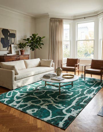 5' 10 x 8' 10 Hand Knotted Ultra Vintage Persian Wool Rug