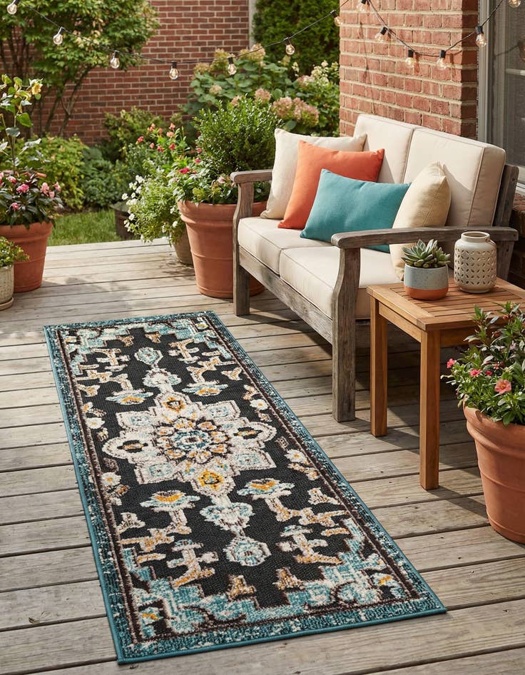 Detail image of 2' x 5'  Washable Casablanca Indoor / Outdoor Runner Rug