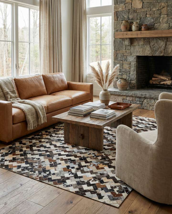 5' x 7' 11 Cowhide - Patchwork Rug