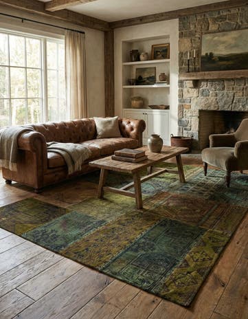 5' 10 x 8' 2 Hand Knotted Ultra Vintage Persian Wool Rug