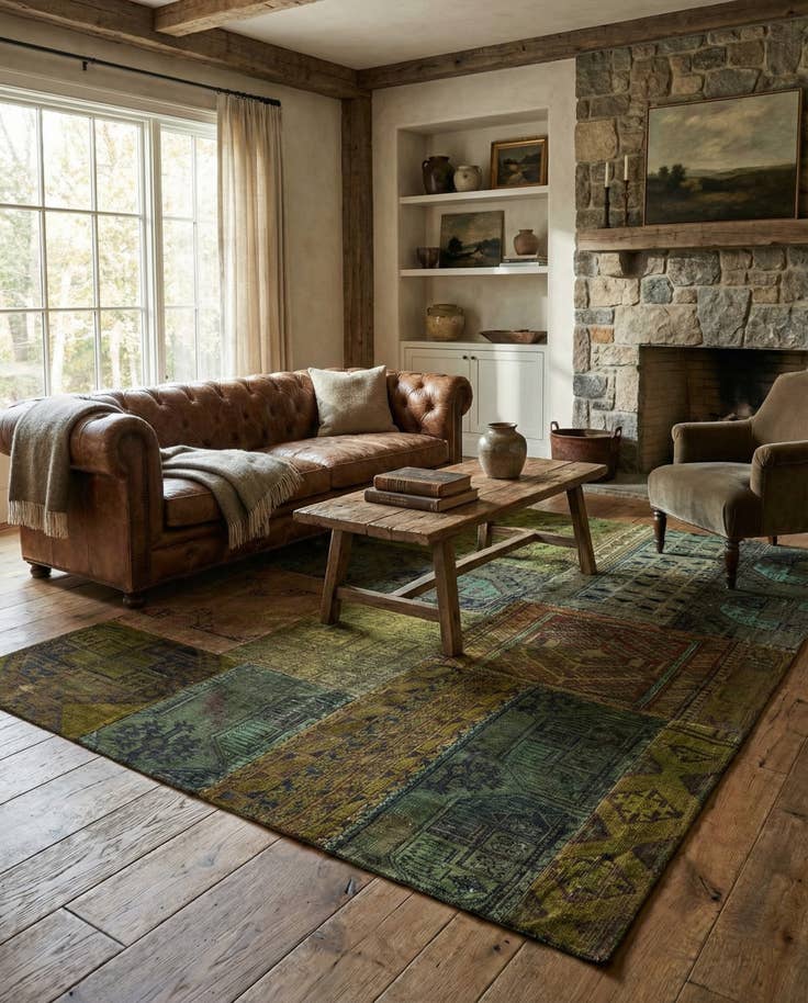 Detail image of 5' 10 x 8' 2 Hand Knotted Ultra Vintage Persian Wool Rug