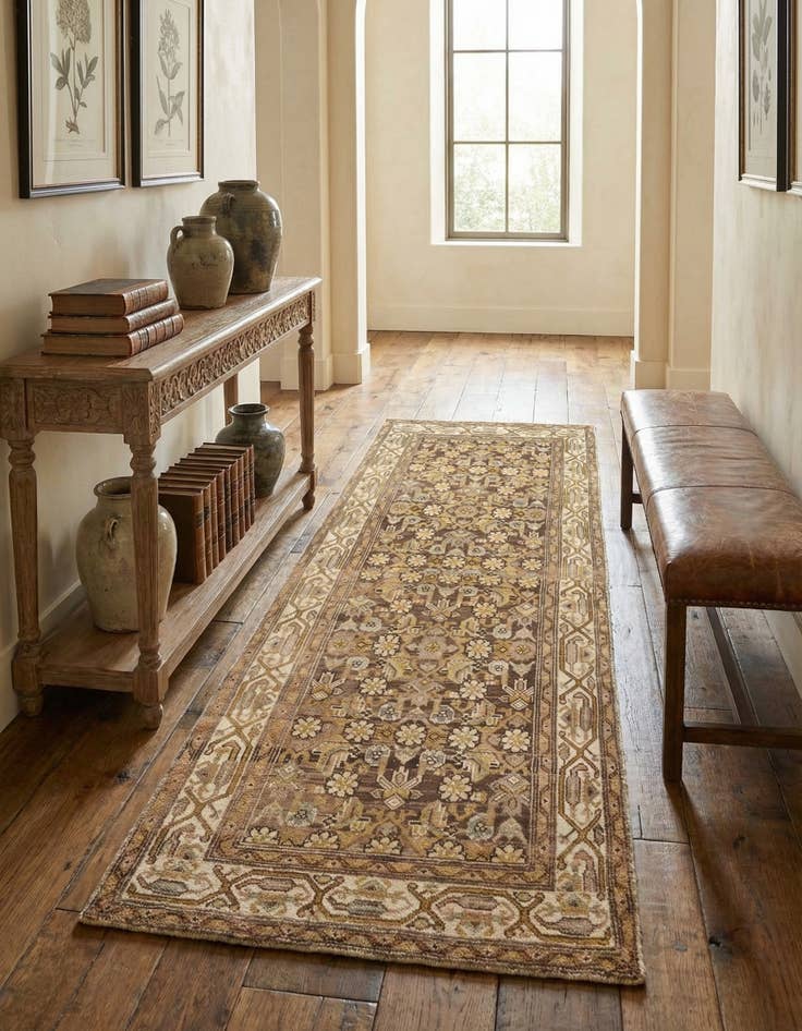 Detail image of 3' 4 x 8' 6 Hamedan Rug