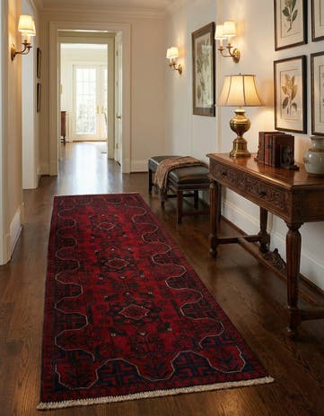 2' 5 x 6' 4 Hand Knotted Khal Mohammadi Wool Runner Rug