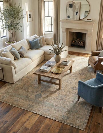 10' x 12' 6 Hand Knotted Ultra Vintage Persian Wool Rug