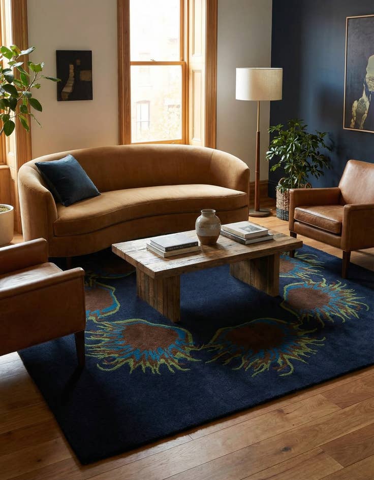 Detail image of 7' 5 x 7' 6 Luna Wool Square Rug