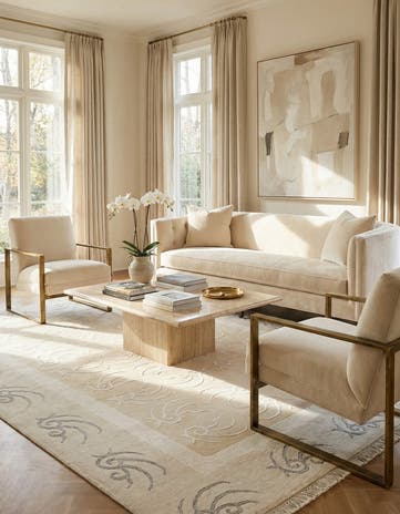 5' 1 x 6' 9 Hand Knotted Darya Wool Rug