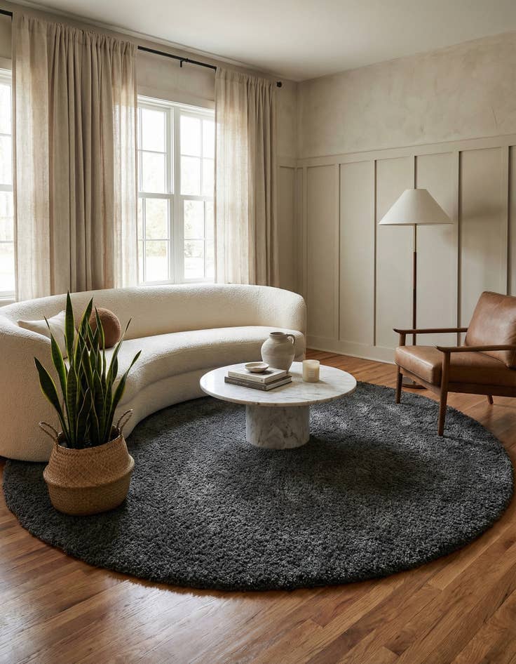 Detail image of  10' x 10' Zermatt Shag Round Rug