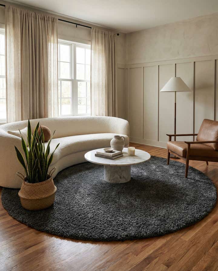 10' x 10' Zermatt Shag Round Rug