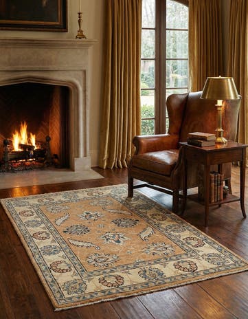 2' 8 x 4' 5 Hand Knotted Peshawar Ziegler Rug