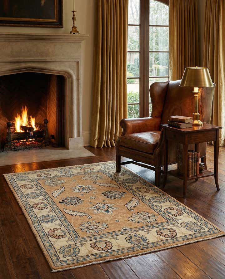 2' 8 x 4' 5 Hand Knotted Peshawar Ziegler Rug