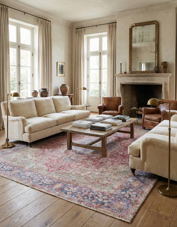 Detail image of  9' 10 x 12' 7  Hand Knotted Ultra Vintage Persian Wool Rug