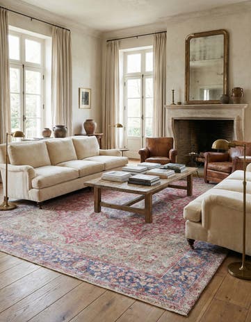 9' 10 x 12' 7 Hand Knotted Ultra Vintage Persian Wool Rug