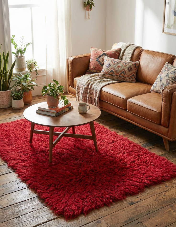 Detail image of 2' 8 x 4' 7  Hand Knotted Moroccan Wool Rug