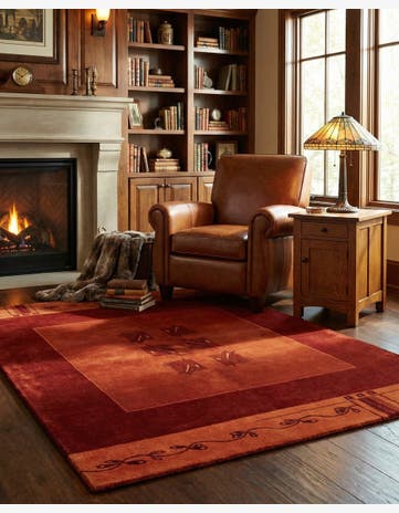5' 8 x 7' 10 Hand Knotted Tibet Wool Rug