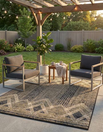 5' x 7' Easy-Clean Modern Indoor / Outdoor Rug