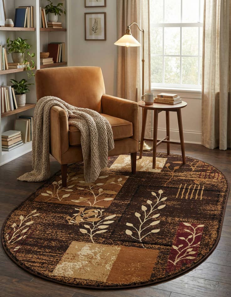 Detail image of 5' 3 x 8' Cafe Oval Rug