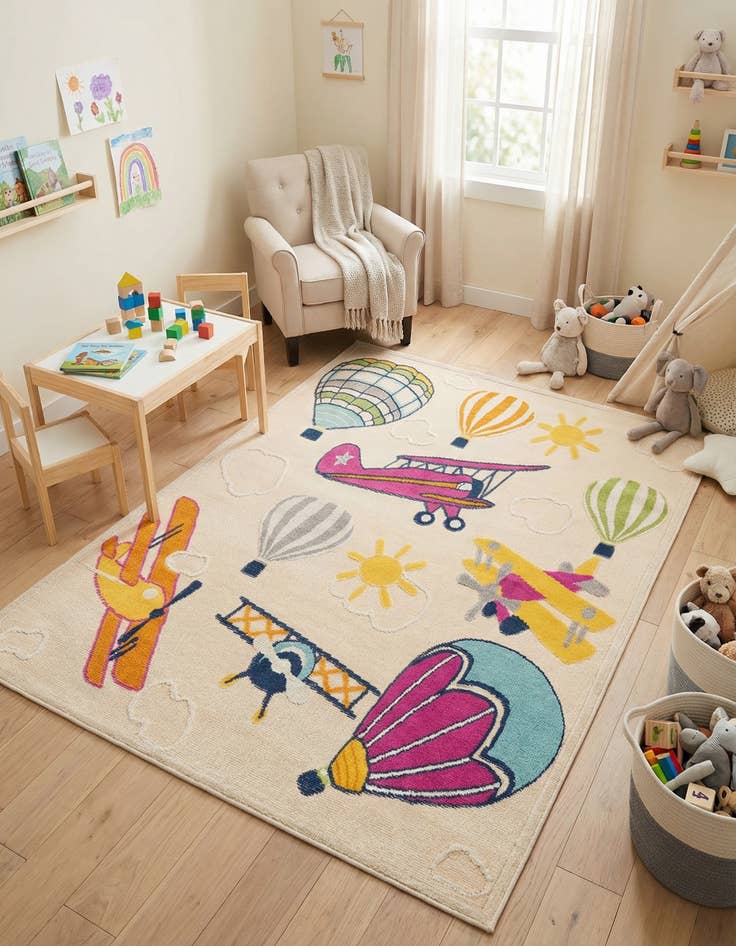 Detail image of  5' 3 x 7' 7  Washable  Indoor / Outdoor Rug