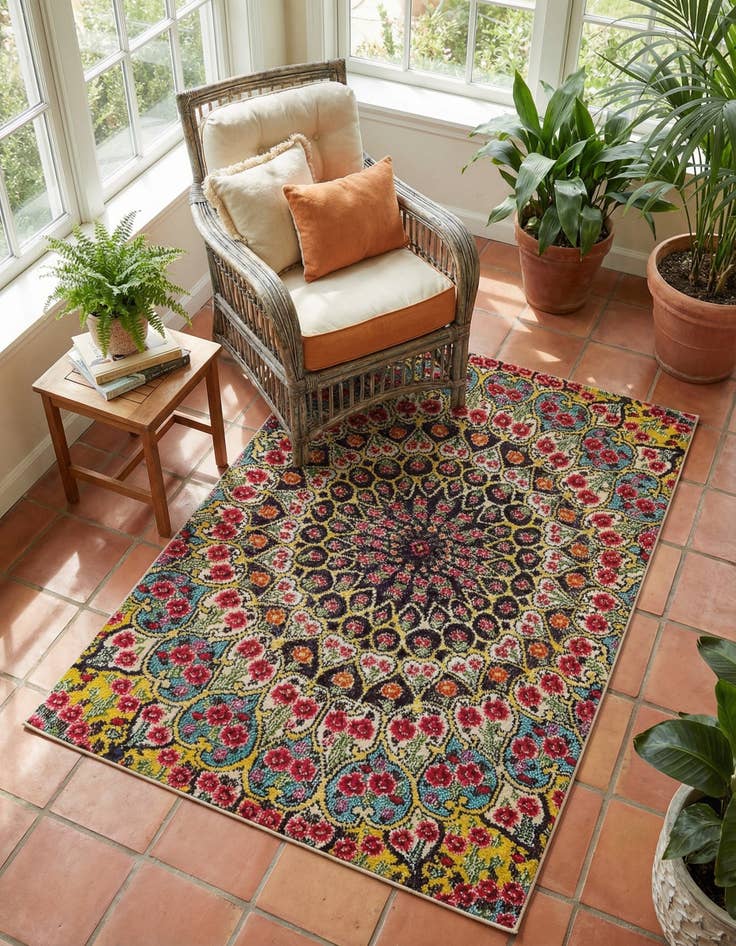 Detail image of  4' x 6'  Washable Carnevale Rug