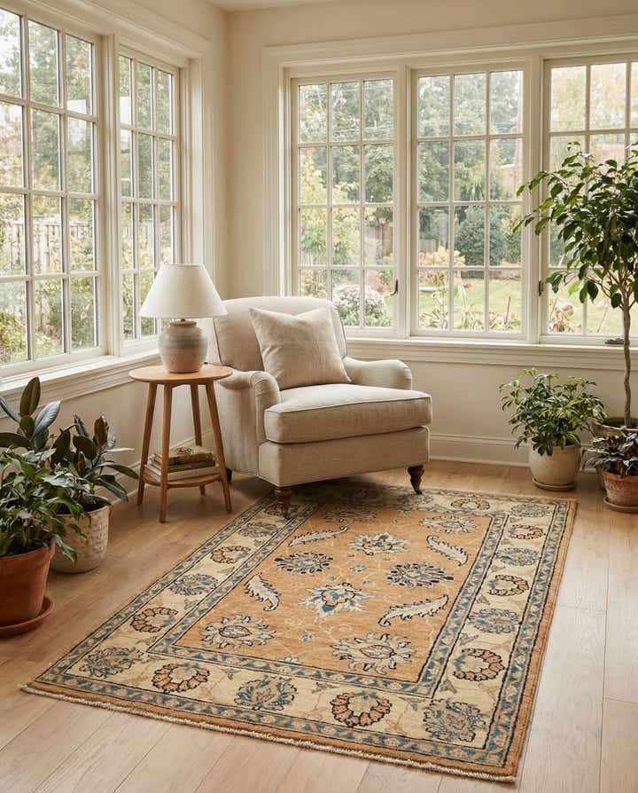 2' 8 x 4' 5 Hand Knotted Peshawar Ziegler Rug