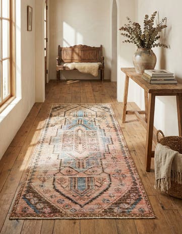 3' 2 x 6' 7 Hand Knotted Ultra Vintage Persian Wool Runner Rug