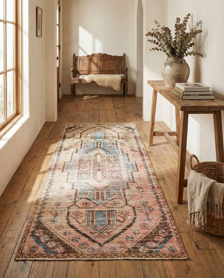 3' 2 x 6' 7 Hand Knotted Ultra Vintage Persian Wool Runner Rug
