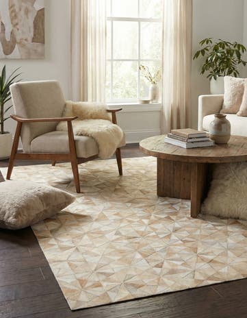 3' 11 x 6' Cowhide Stocks Rug