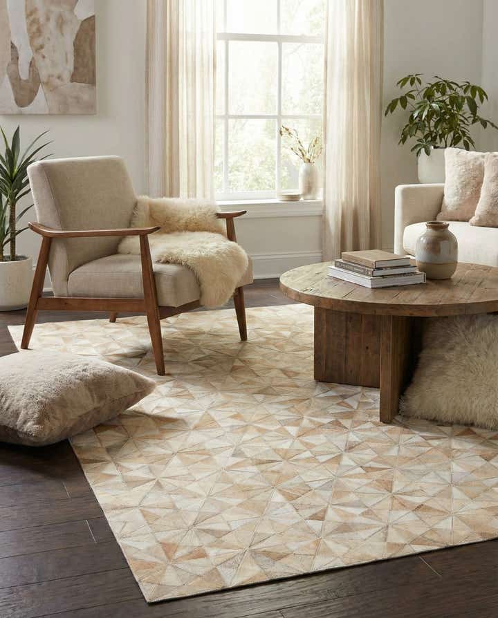 3' 11 x 6' Cowhide Stocks Rug