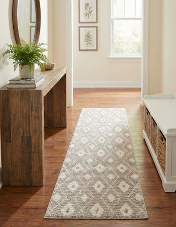 Smokey Taupe Sepia Runner Rug