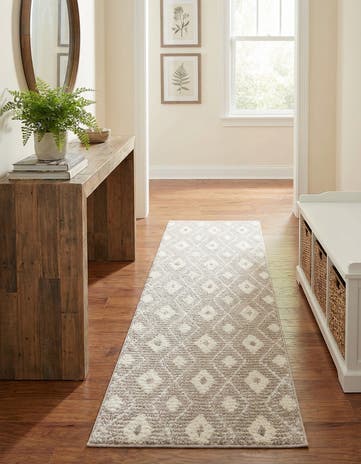 Smokey Taupe Sepia Runner Rug