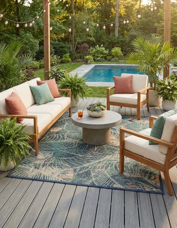 7' 10 x 10' Easy-Clean Baja Indoor / Outdoor Rug