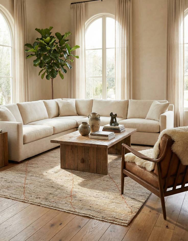 Detail image of  5' 4 x 7' 6  Hand Knotted Moroccan Wool Rug