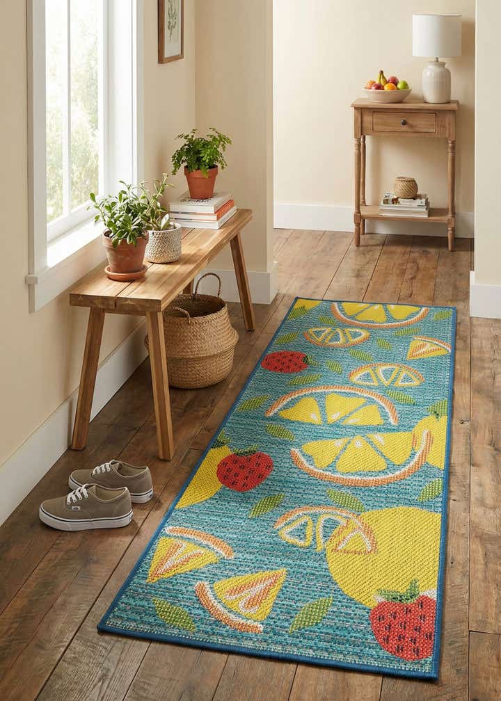 2' x 5' 1 Easy-Clean Baja Indoor / Outdoor Runner Rug