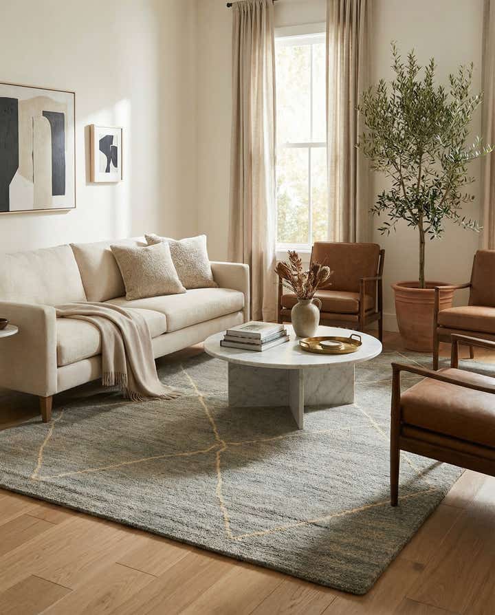 4' 7 x 6' 7 Hand Knotted Darya Wool Rug