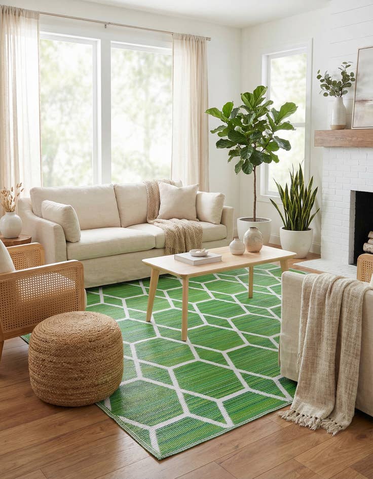 Detail image of 7' 10 x 10'  Washable Vista Breeze Indoor / Outdoor Rug