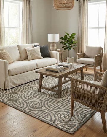 7' 10 x 7' 10 Hand Woven Chenille Jute Square Rug