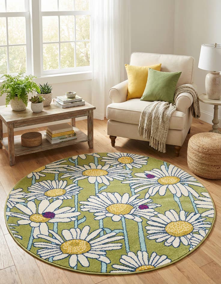 Detail image of 5' 3 x 5' 3 Bloom Round Rug