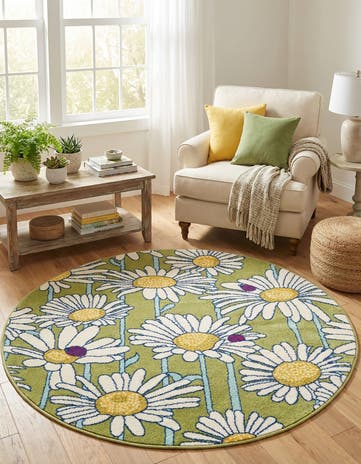 5' 3 x 5' 3 Bloom Round Rug