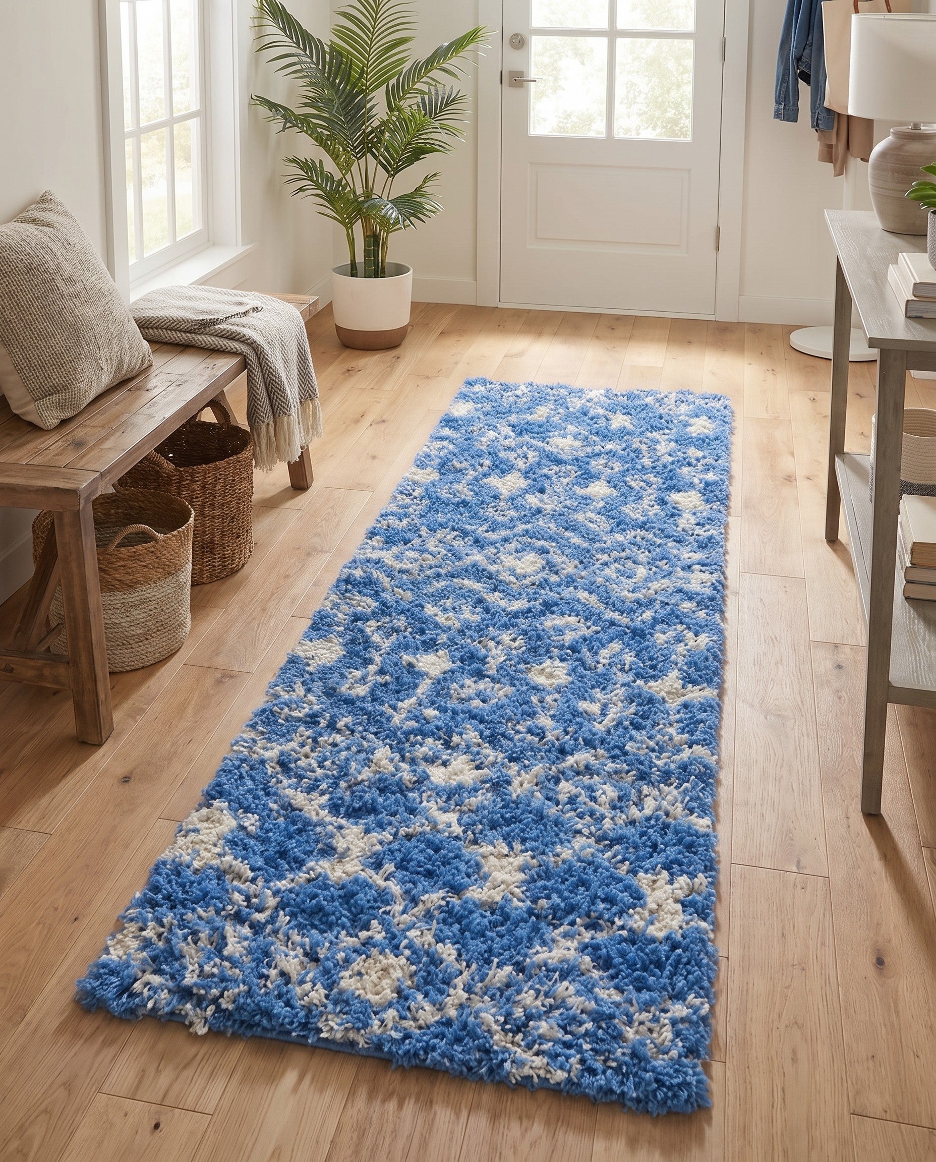 2' x 5' Moroccan Trellis Shag Runner Rug