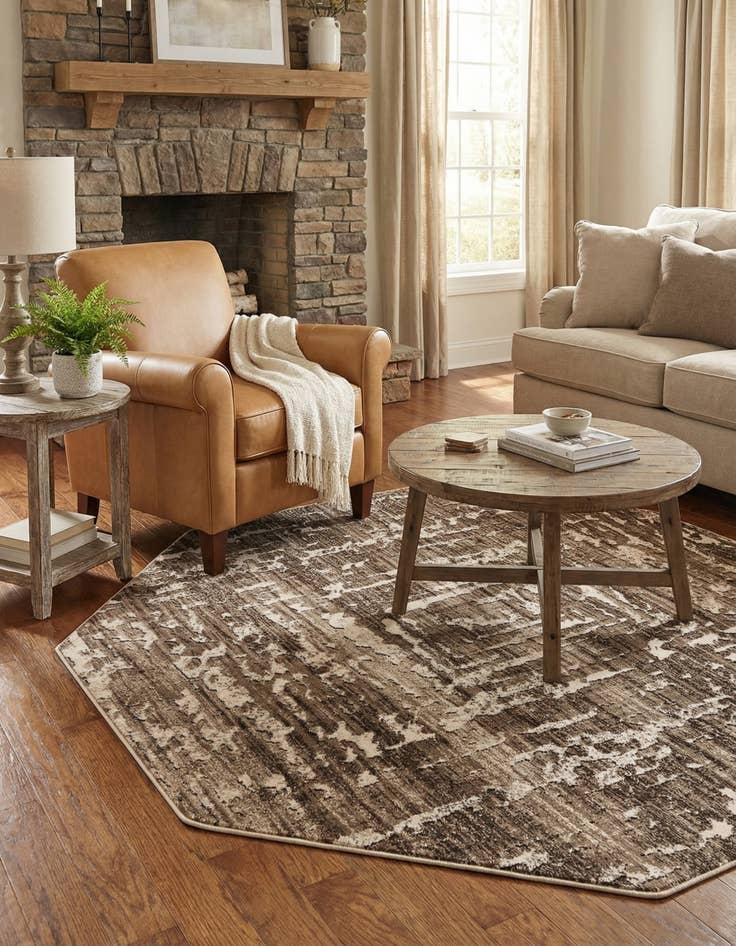 Detail image of 5' 3 x 5' 3 Hermitage Octagon Rug