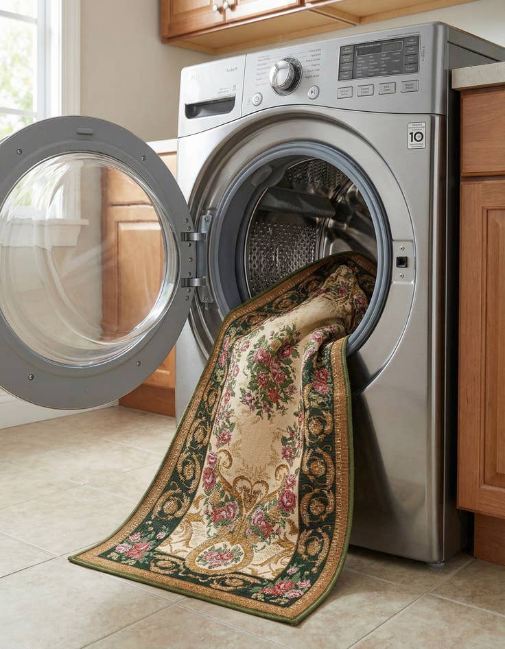 Detail image of 2' x 5'  Washable Traditional Indoor / Outdoor Runner Rug