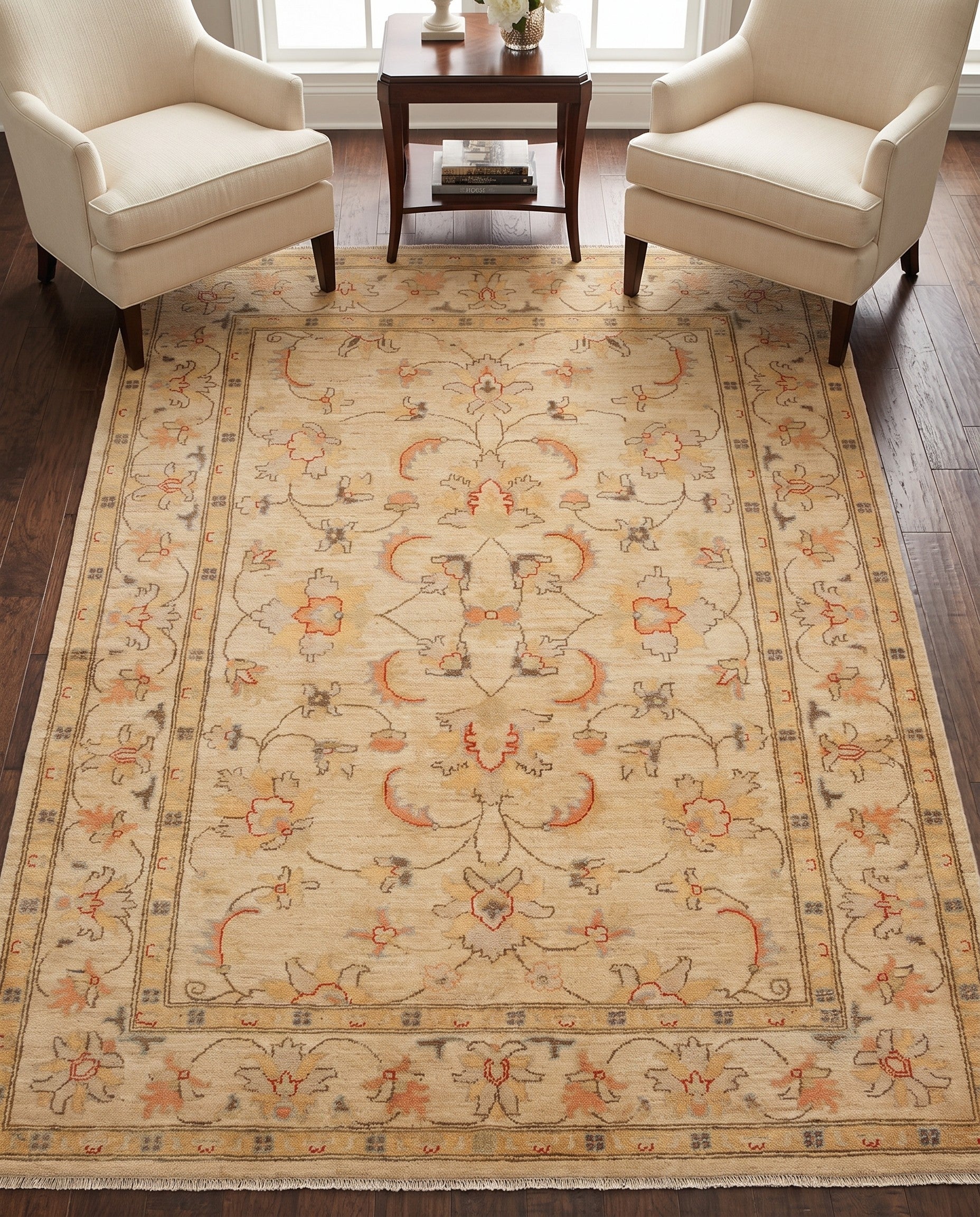 4' 10 x 6' 7 Hand Knotted Ziegler Rug