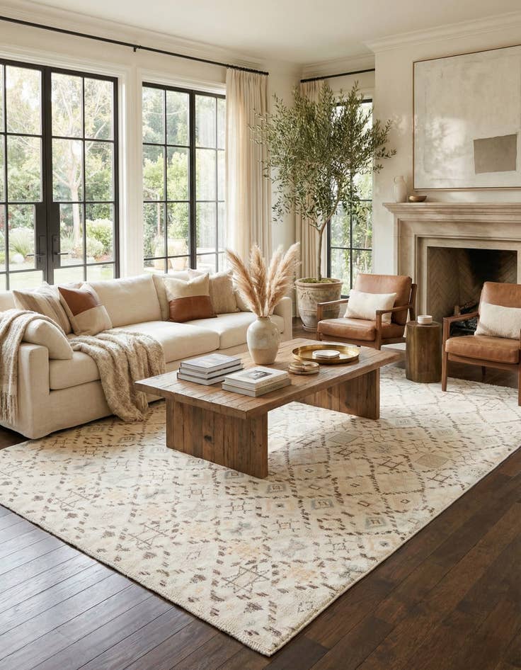 Detail image of 7' 10 x 10' 2  Hand Knotted Moroccan Wool Rug