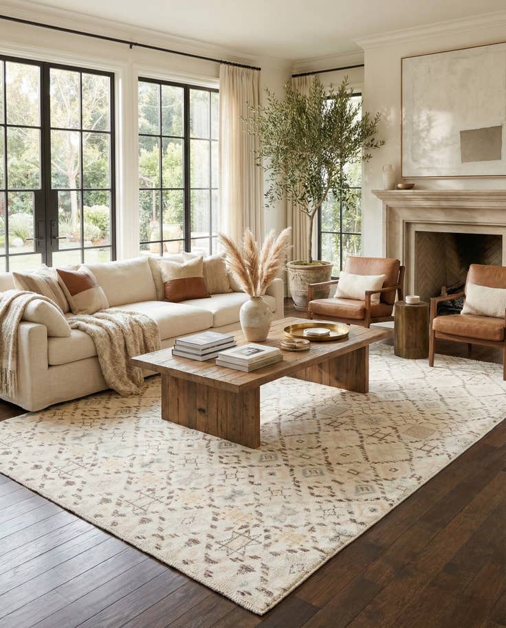 Detail image of 7' 10 x 10' 2 Hand Knotted Moroccan Wool Rug