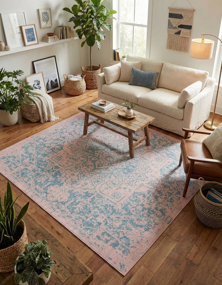 Detail image of 7' 10 x 7' 10  Washable Jill Zarin Dubai Indoor / Outdoor Square Rug