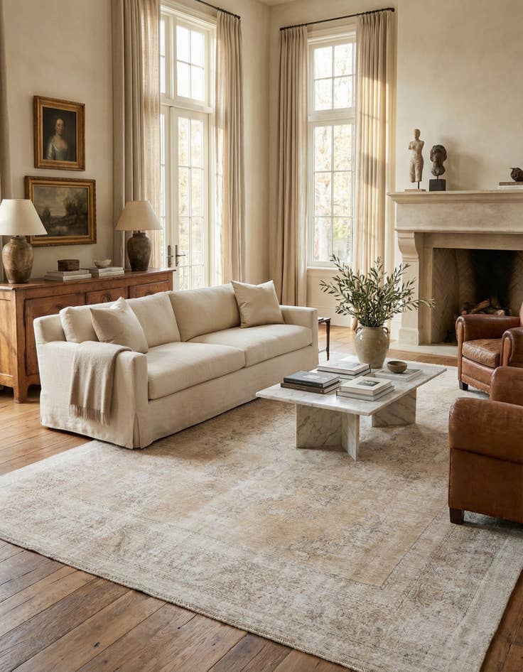 Detail image of 8' 1 x 12' 1  Hand Knotted Ultra Vintage Persian Wool Rug