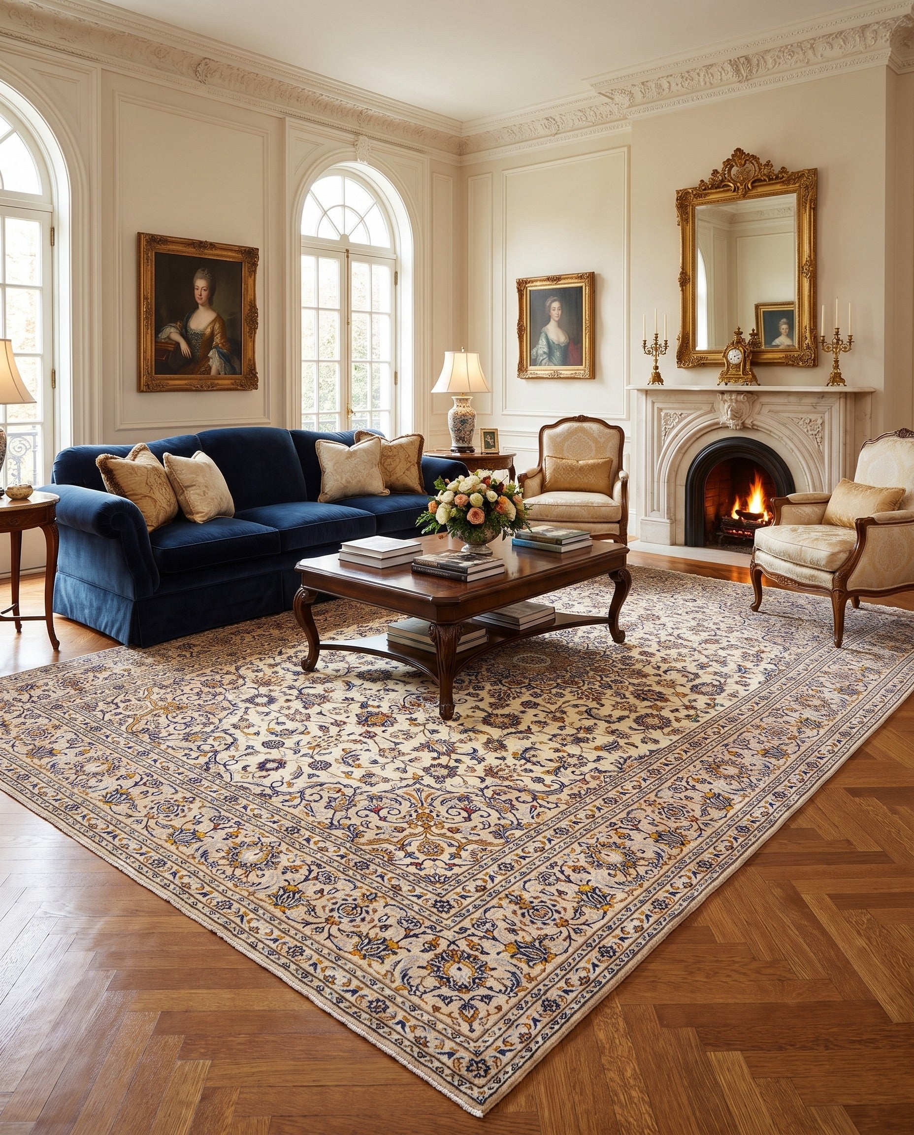 8' x 11' 6 Kashan Rug