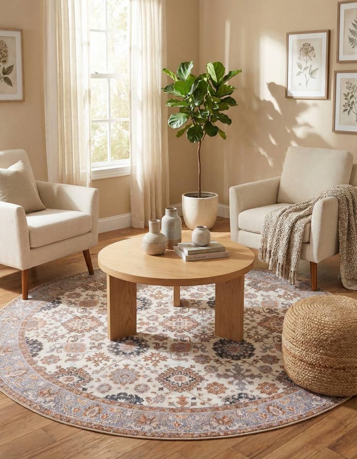 Detail image of 7' 10 x 7' 10 Timeless Round Rug