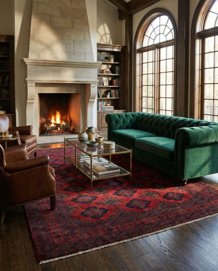 6' 10 x 9' 7 Hand Knotted Khal Mohammadi Wool Rug